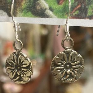 Sterling Silver Flower Earrings NEW